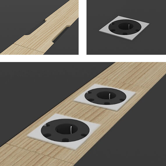 Kabeldurchlass-Konferenz-NOVA-WOOD