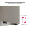 NOVA Spind | 800 x 1092 - 1444 mm (6 - 8 Schließfächer), Nordeiche grau