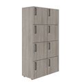 NOVA Spind | 800 x 1092 - 1444 mm (6 - 8 Schließfächer), Nordeiche grau