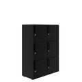 NOVA Spind | 800 x 1092 - 1444 mm (6 - 8 armadietti), nero - 1 Thumbnail Image