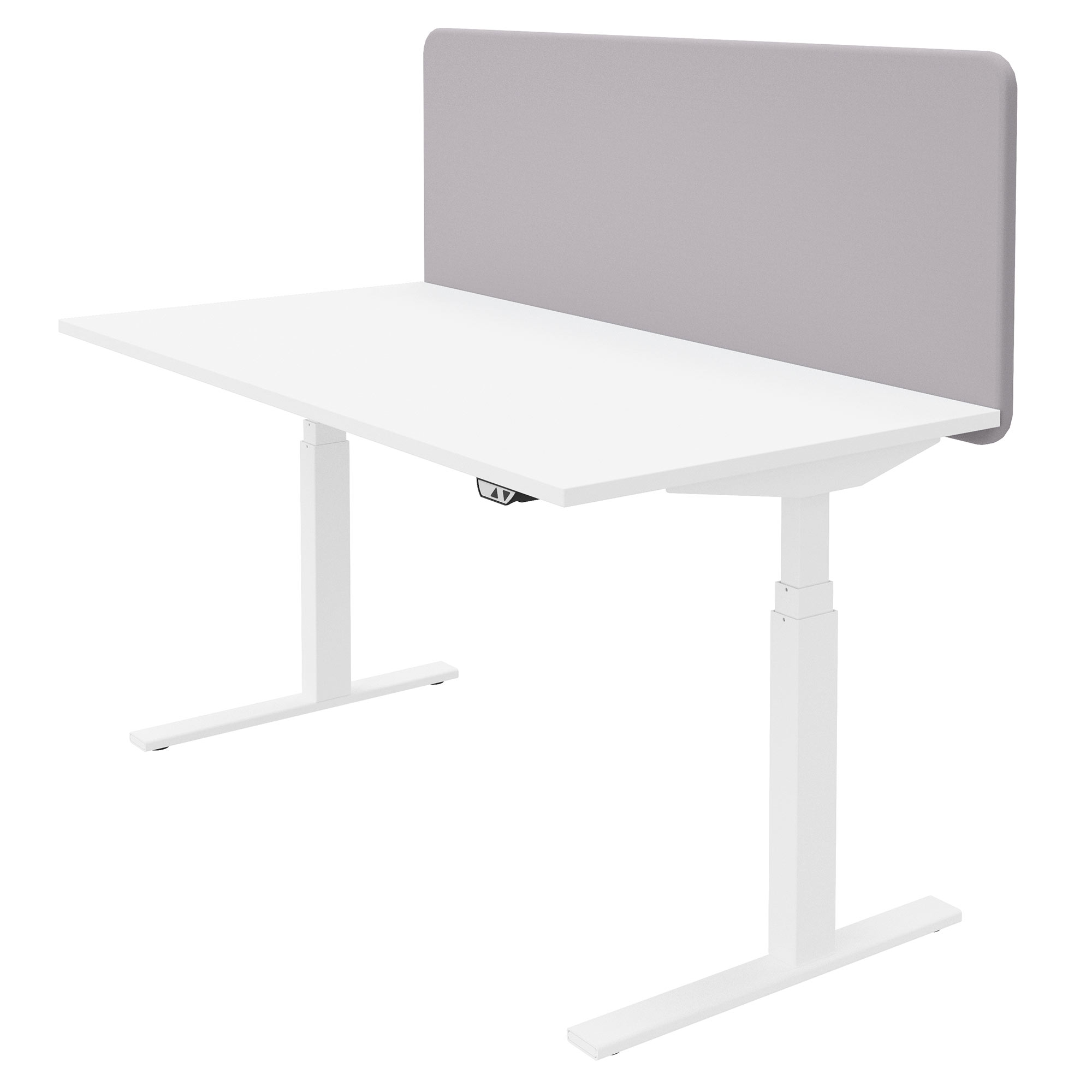 TOP Acoustic table partition | 595 mm high, polyester cover Lucia Hellgrau - 1 Main Image