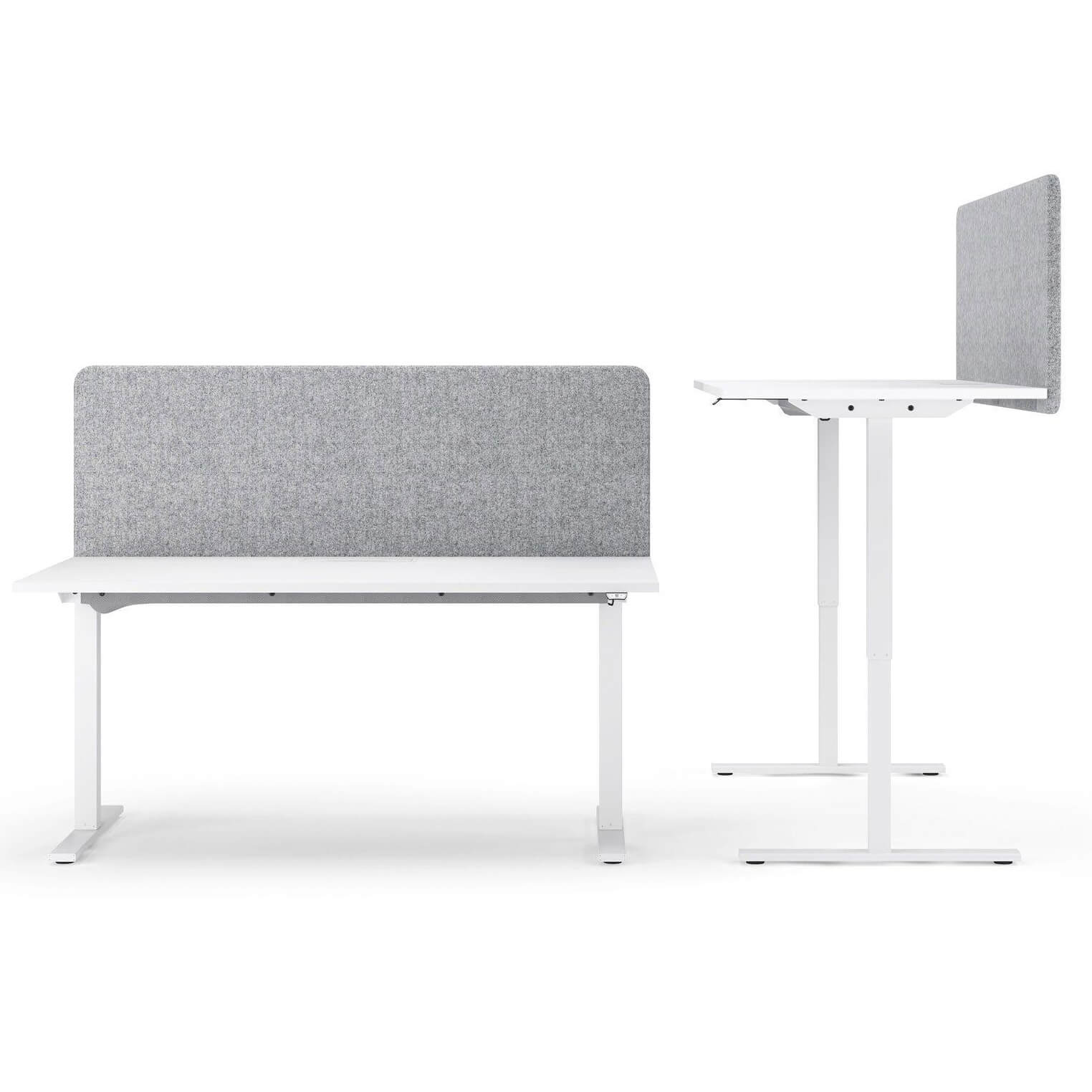 TOP Acoustic table partition | 595 mm high, polyester cover Lucia Hellgrau - 6 Main Image