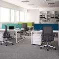 TOP Acoustic table partition | 595 mm high, polyester cover Lucia Hellgrau - 4 Thumbnail Image