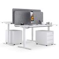 TOP Acoustic table partition | 595 mm high, polyester cover Lucia Hellgrau - 5 Thumbnail Image