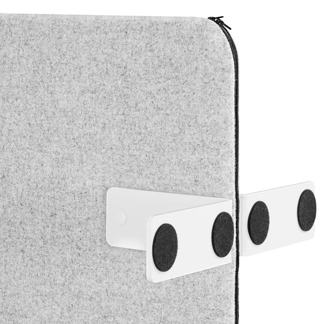 FREE STANDING Akustik-Trennwand | 1000 x 1600 mm, VELITO - GV08 - Hellgrau meliert