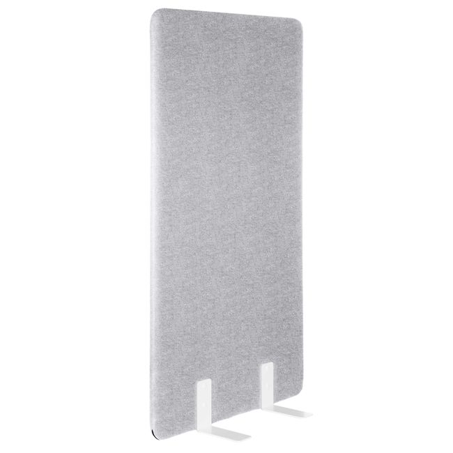 FREE STANDING Akustik-Trennwand | 1000 x 1600 mm, VELITO - GV08 - Hellgrau meliert