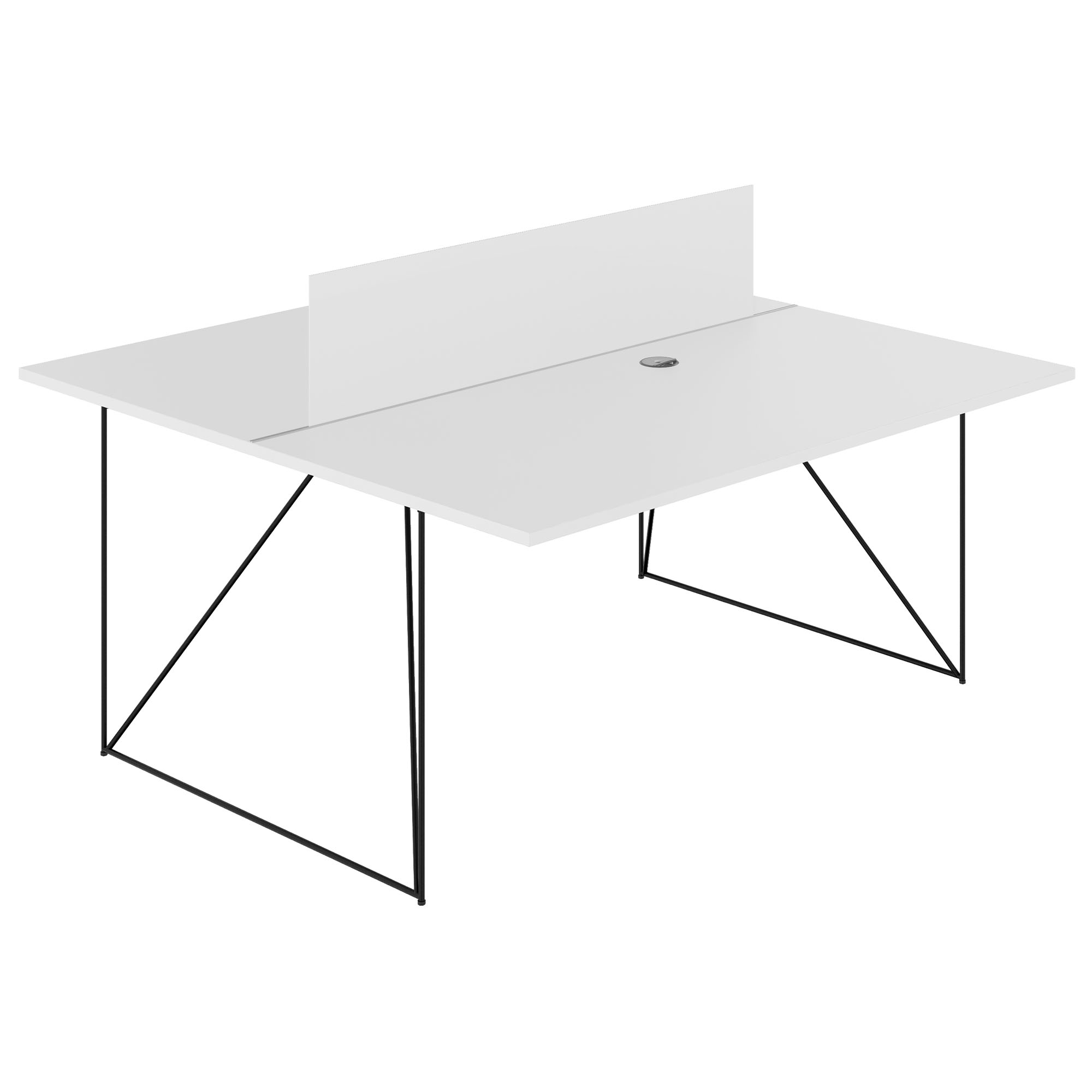 AIR DUO Dessert du bureau | 1600 x 1600 mm, électrifié, blanc - 2 Main Image