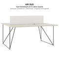 AIR DUO Desk del team | 1600 x 1600 mm, elettrificato, antracite - 5 Thumbnail Image