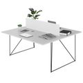 AIR DUO Desk del team | 1600 x 1600 mm, elettrificato, grigio perla - 4 Thumbnail Image