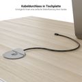 AIR DUO Desk del team | 1600 x 1600 mm, elettrificato, grigio perla - 6 Thumbnail Image