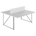 AIR DUO Desk del team | 1600 x 1600 mm, elettrificato, grigio perla - 2 Thumbnail Image