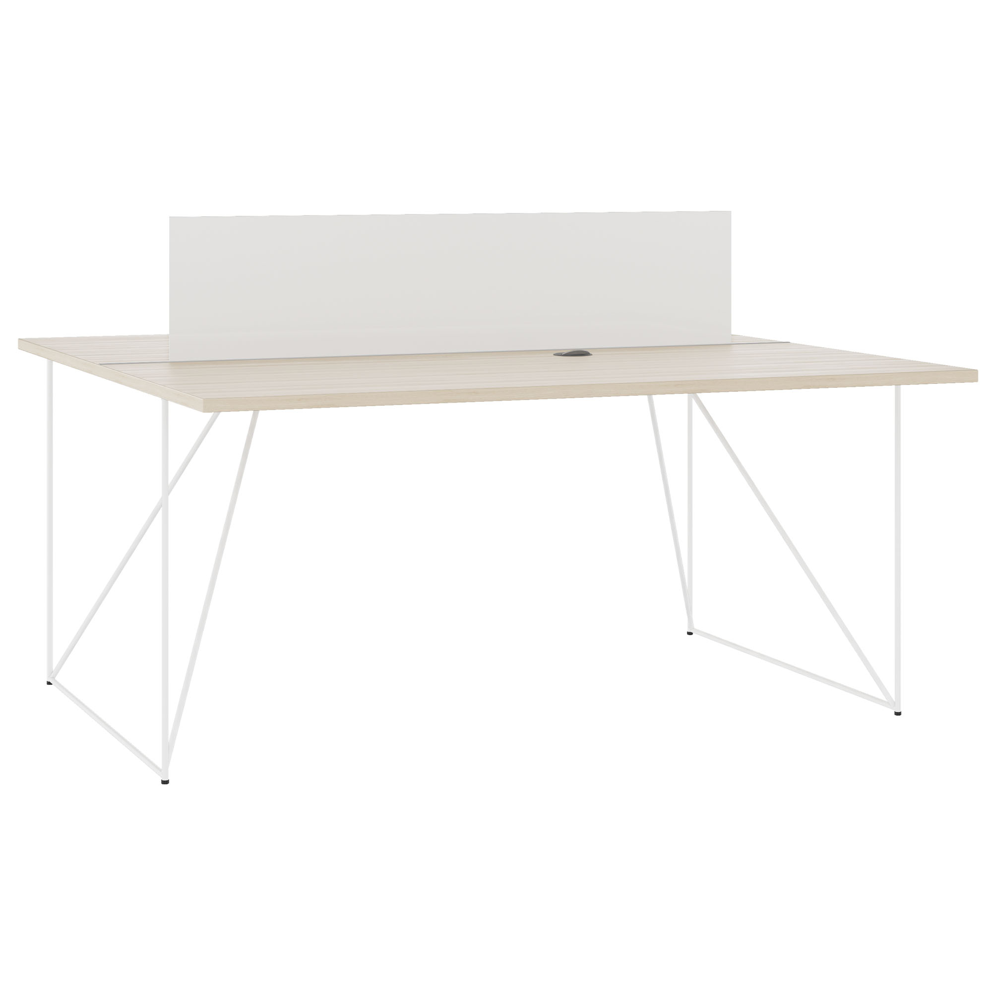 AIR DUO Desk del team | 1600 x 1600 mm, elettrificato, cenere di sabbia - 1 Main Image