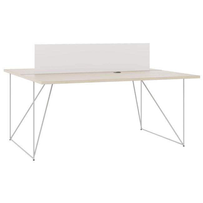 AIR DUO Team-Schreibtisch | 1600 x 1600 mm, elektrifiziert, Sandesche AIR DUO Team-Schreibtisch | 1600 x 1600 mm, elektrifiziert, Sandesche