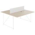 AIR DUO Desk del team | 1600 x 1600 mm, elettrificato, cenere di sabbia - 2 Thumbnail Image
