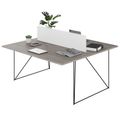 AIR DUO Team-Schreibtisch | 1600 x 1600 mm, elektrifiziert, Nordeiche grau AIR DUO Team-Schreibtisch | 1600 x 1600 mm, elektrifiziert, Nordeiche grau