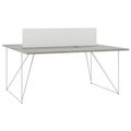 AIR DUO Desk del team | 1600 x 1600 mm, elettrificato, grigio di quercia nord - 1 Thumbnail Image