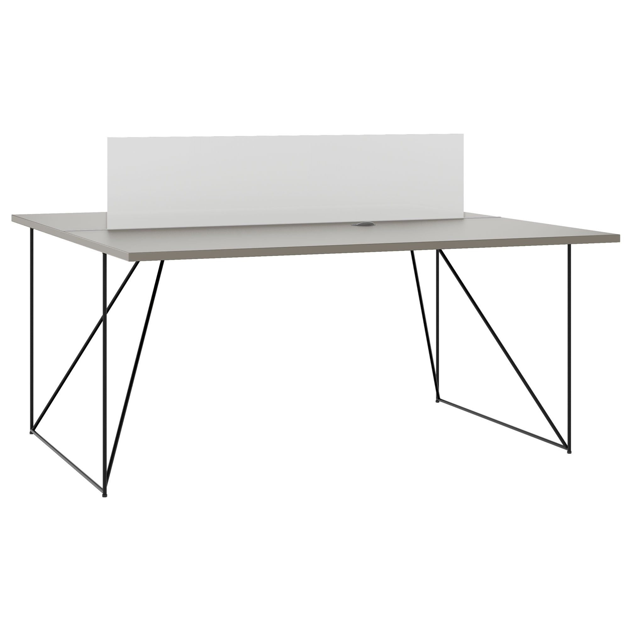 AIR DUO Desk del team | 1600 x 1600 mm, grigio cubanite elettrificato - 1 Main Image