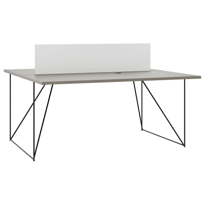 AIR DUO Team-Schreibtisch | 1600 x 1600 mm, elektrifiziert, Cubanitgrau AIR DUO Team-Schreibtisch | 1600 x 1600 mm, elektrifiziert, Cubanitgrau