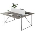 AIR DUO Desk del team | 1600 x 1600 mm, grigio cubanite elettrificato - 4 Thumbnail Image