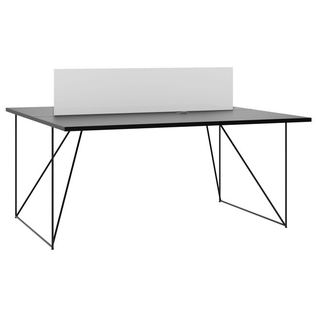 AIR DUO Team-Schreibtisch | 1600 x 1600 mm, elektrifiziert, Schwarz AIR DUO Team-Schreibtisch | 1600 x 1600 mm, elektrifiziert, Schwarz
