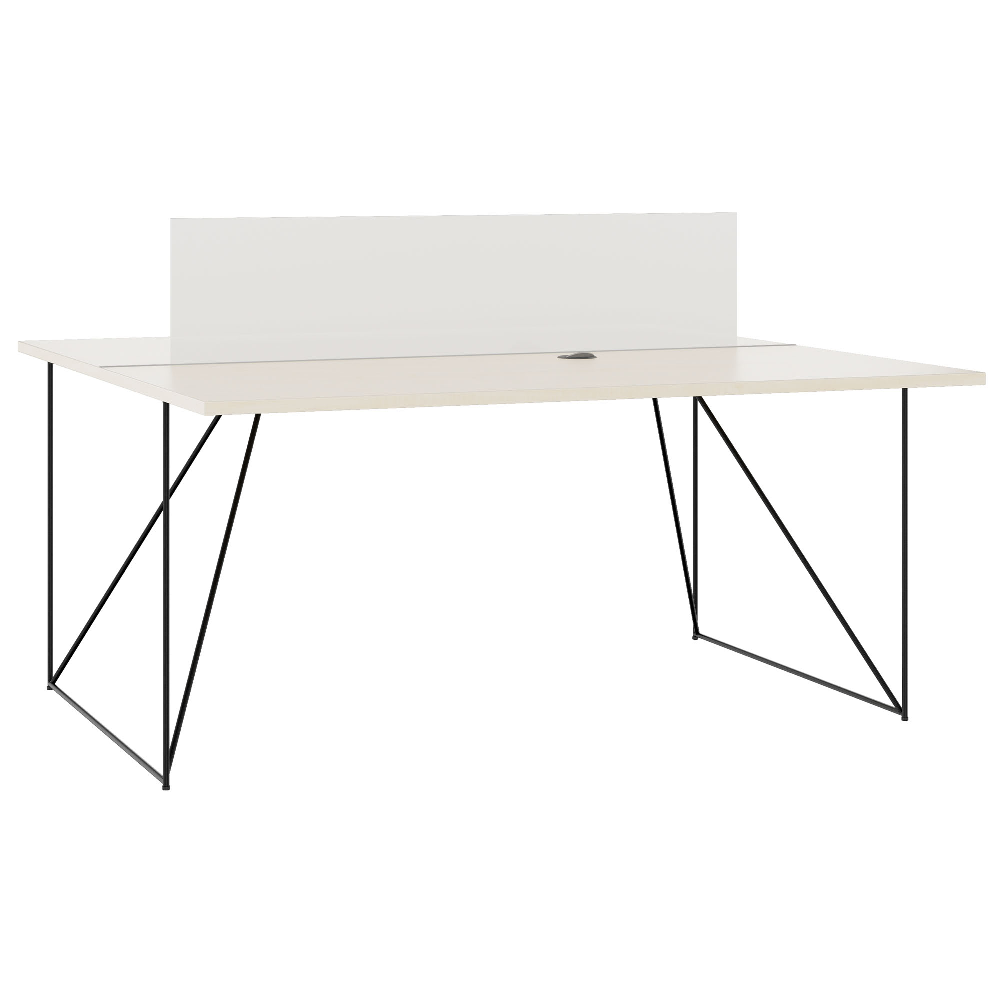 AIR DUO Desk del team | 1600 x 1600 mm, elettrificato, acero - 1 Main Image