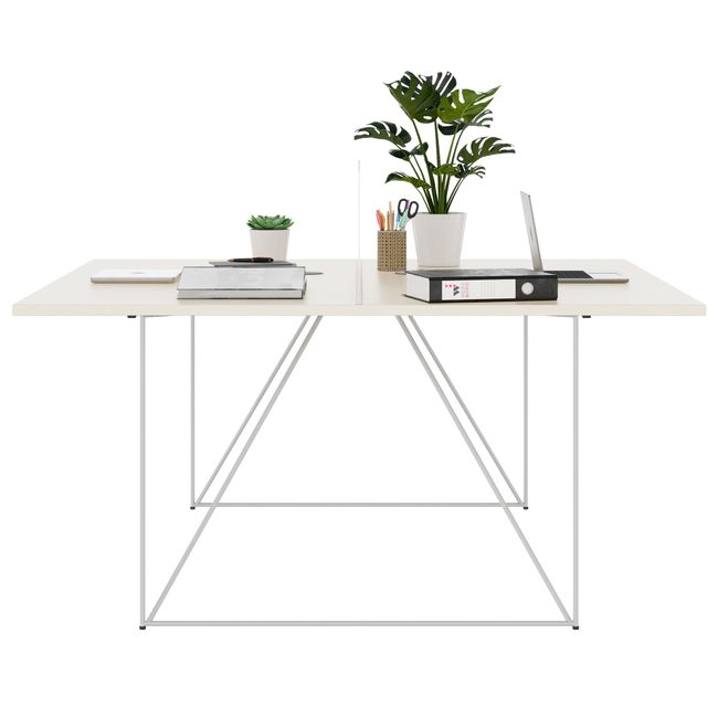 AIR DUO Team-Schreibtisch | 1600 x 1600 mm, elektrifiziert, Ahorn AIR DUO Team-Schreibtisch | 1600 x 1600 mm, elektrifiziert, Ahorn