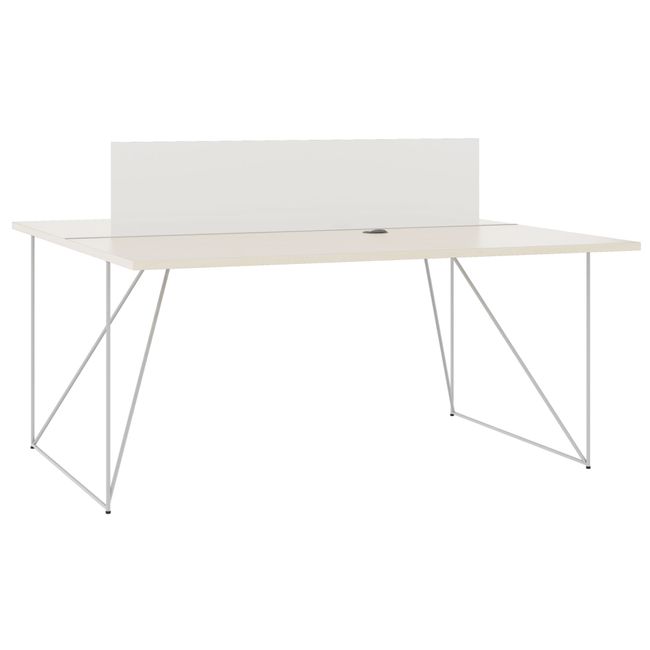 AIR DUO Team-Schreibtisch | 1600 x 1600 mm, elektrifiziert, Ahorn AIR DUO Team-Schreibtisch | 1600 x 1600 mm, elektrifiziert, Ahorn