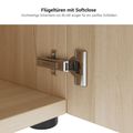 AIR desk | 1600 - 2000 mm, electrified, integrated sideboard, pearl gray - 7 Thumbnail Image