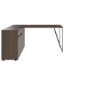 AIR desk | 1600 - 2000 mm, electrified, integrated sideboard, walnut - 2 Thumbnail Image