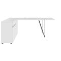 AIR desk | 1600 - 2000 mm, electrified, integrated sideboard, white - 2 Thumbnail Image