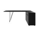 AIR Schreibtisch | 1600 - 2000 mm, elektrifiziert, integriertes Sideboard, Schwarz AIR Schreibtisch | 1600 - 2000 mm, elektrifiziert, integriertes Sideboard, Schwarz