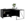 AIR Schreibtisch | 1600 - 2000 mm, elektrifiziert, integriertes Sideboard, Schwarz AIR Schreibtisch | 1600 - 2000 mm, elektrifiziert, integriertes Sideboard, Schwarz