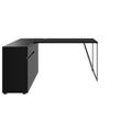 AIR Schreibtisch | 1600 - 2000 mm, elektrifiziert, integriertes Sideboard, Schwarz AIR Schreibtisch | 1600 - 2000 mm, elektrifiziert, integriertes Sideboard, Schwarz
