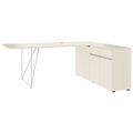 AIR Schreibtisch | 1600 - 2000 mm, elektrifiziert, integriertes Sideboard, Ahorn AIR Schreibtisch | 1600 - 2000 mm, elektrifiziert, integriertes Sideboard, Ahorn