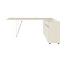 AIR Schreibtisch | 1600 - 2000 mm, elektrifiziert, integriertes Sideboard, Ahorn AIR Schreibtisch | 1600 - 2000 mm, elektrifiziert, integriertes Sideboard, Ahorn