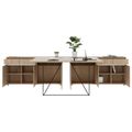 AIR DUO Desk del team con sideboard | 1600 - 2000 x 3200 mm, quercia elettrificata, ambra - 3 Thumbnail Image