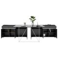 AIR DUO Team-Schreibtisch mit Sideboards | 1600 - 2000 x 3200 mm, elektrifiziert, Anthrazit - 3 Thumbnail Image
