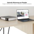 AIR DUO Team-Schreibtisch mit Sideboards | 1600 - 2000 x 3200 mm, elektrifiziert, Anthrazit - 8 Thumbnail Image