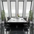 AIR DUO Team-Schreibtisch mit Sideboards | 1600 - 2000 x 3200 mm, elektrifiziert, Anthrazit AIR DUO Team-Schreibtisch mit Sideboards | 1600 - 2000 x 3200 mm, elektrifiziert, Anthrazit