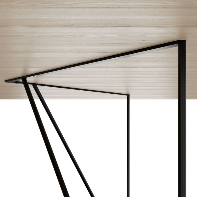 AIR DUO Team-Schreibtisch mit Sideboards | 1600 - 2000 x 3200 mm, elektrifiziert, Perlgrau