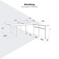 AIR DUO Team-Schreibtisch mit Sideboards | 1600 - 2000 x 3200 mm, elektrifiziert, Perlgrau