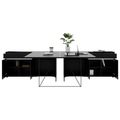 AIR DUO Desk del team con sideboard | 1600 - 2000 x 3200 mm, elettrificato, nero - 3 Thumbnail Image