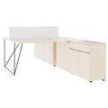 AIR DUO Desk del team con sideboard | 1600 - 2000 x 3200 mm, elettrificato, acero - 1 Thumbnail Image