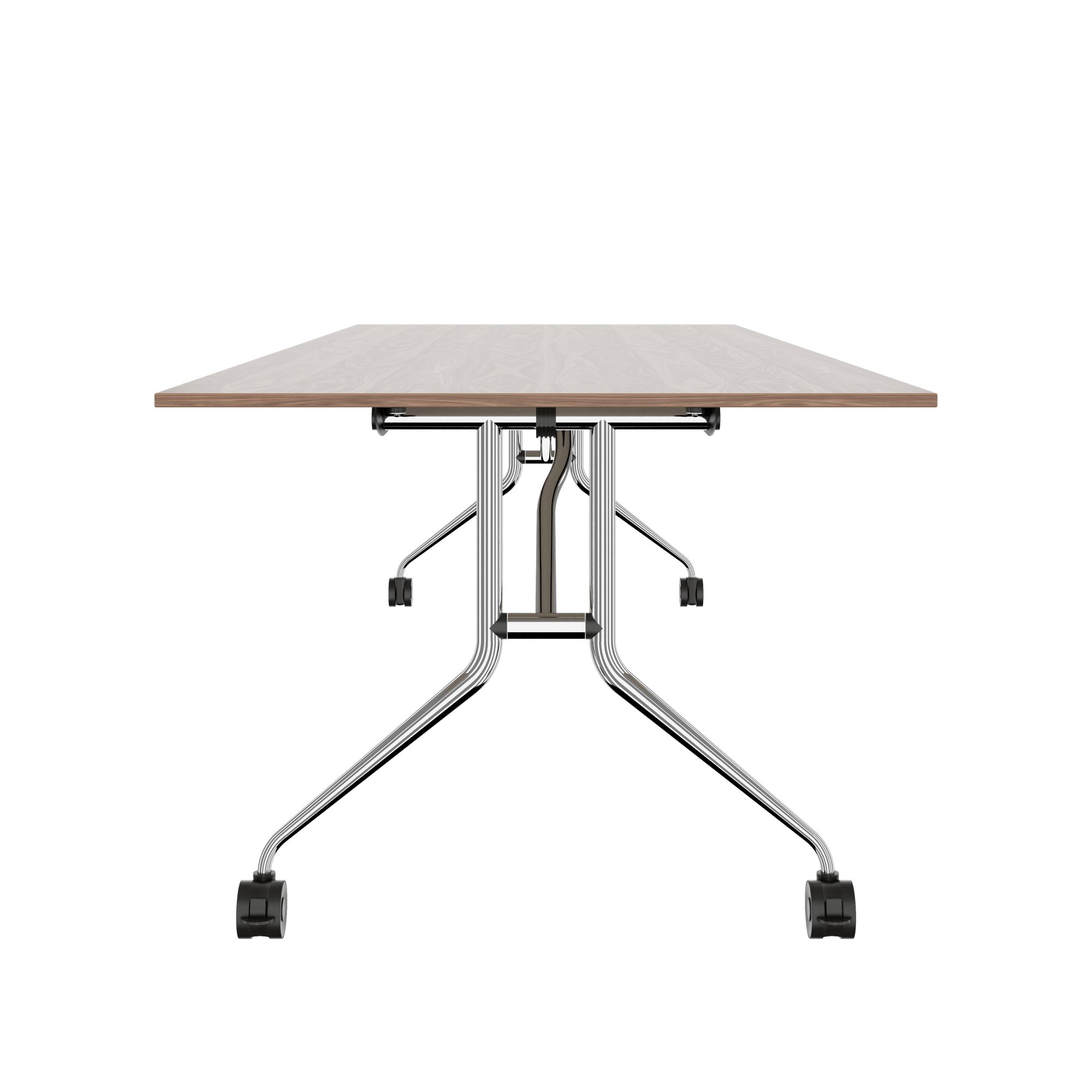 Mara Argo LIBRO Table pliante | 2400 - 2800 x 1000 mm (8 - 10 personnes), roulables, pliables, en noyer en placage en bois réel - 5 Main Image