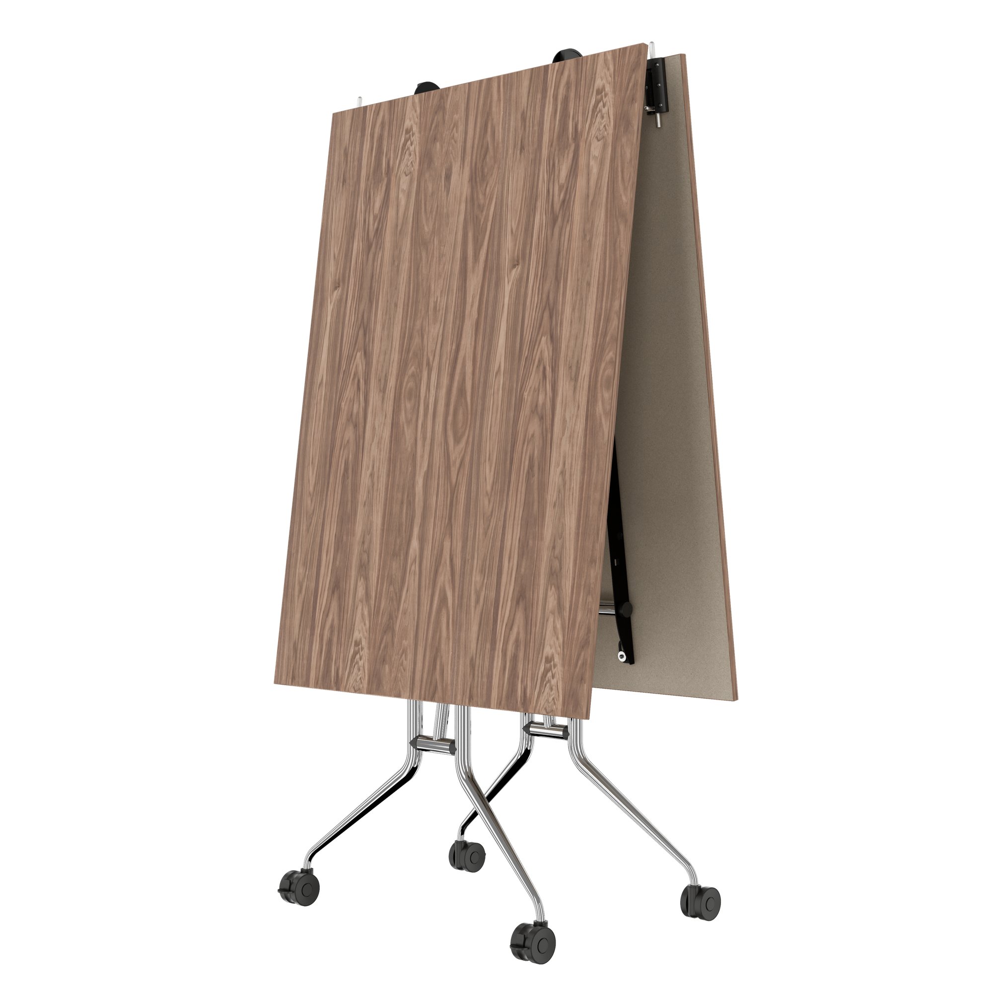 Mara Argo LIBRO Table pliante | 2400 - 2800 x 1000 mm (8 - 10 personnes), roulables, pliables, en noyer en placage en bois réel - 6 Main Image