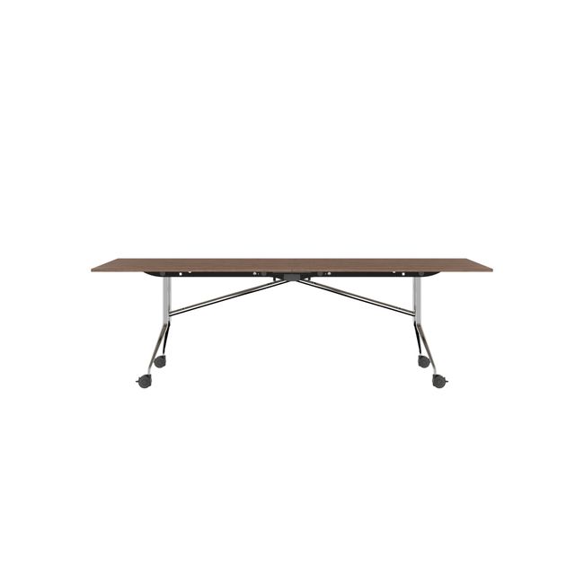 MARA - ARGO LIBRO Klapptisch | 2400 - 2800 x 1000 mm (8 - 10 Personen), rollbar, faltbar, Echtholz-Furnier Nussbaum MARA - ARGO LIBRO Klapptisch | 2400 - 2800 x 1000 mm (8 - 10 Personen), rollbar, faltbar, Echtholz-Furnier Nussbaum