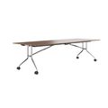 Mara Argo LIBRO Table pliante | 2400 - 2800 x 1000 mm (8 - 10 personnes), roulables, pliables, en noyer en placage en bois réel - 1 Thumbnail Image
