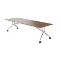 Mara Argo LIBRO Table pliante | 2400 - 2800 x 1000 mm (8 - 10 personnes), roulables, pliables, en noyer en placage en bois réel - 4 Thumbnail Image