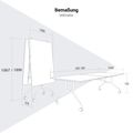 Mara Argo LIBRO Table pliante | 2400 - 2800 x 1000 mm (8 - 10 personnes), roulables, pliables, en noyer en placage en bois réel - 19 Thumbnail Image