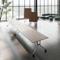 Mara Argo LIBRO Table pliante | 2400 - 2800 x 1000 mm (8 - 10 personnes), roulables, pliables, en noyer en placage en bois réel - 24 Thumbnail Image